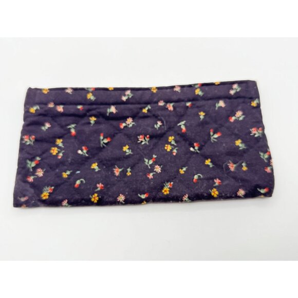Hand Made "Stuff" Make Up Pencil Fabric Small Travel Bag Floral Pattern - Picture 3 of 5